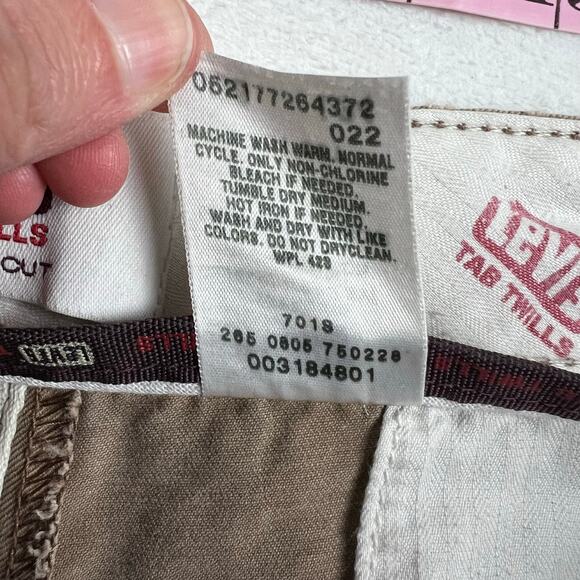Levi's Tab Twills Low Boot Cut Vintage Khaki Pants men's size 36X32 - Picture 9 of 10